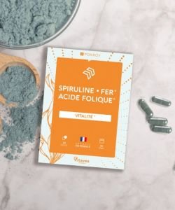 Spiruline + Fer et Acide Folique, 30 gélules